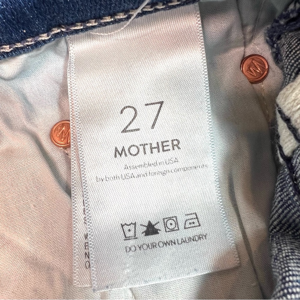 MOTHER Denim The Insider Crop Step Fray Jeans Second Thyme Around Size 27 - Picture 10 of 16